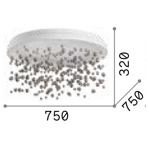 LED Плафон ARMONY PL D75 315812 Ideal Lux Triac Dimmable | Osvetlenieto.bg