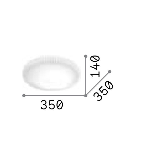 LED Плафон ATRIUM PL D35 265803 Ideal Lux | Osvetlenieto.bg