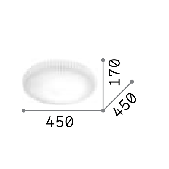 LED Плафон ATRIUM PL D45 265827 Ideal Lux | Osvetlenieto.bg