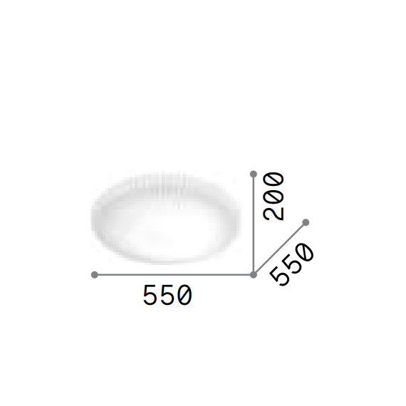 LED Плафон ATRIUM PL D55 265841 Ideal Lux | Osvetlenieto.bg