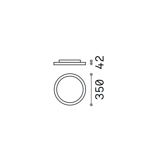 LED Плафон FLY SLIM PL D35 3000K 306643 Ideal Lux  IP40 | Osvetlenieto.bg