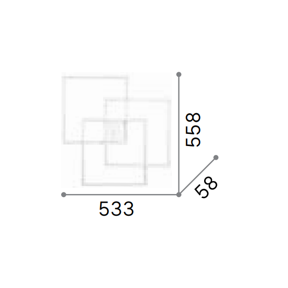 LED Плафон FRAME PL QUADRATO BIANCO 2700K 341316 Ideal Lux | Osvetlenieto.bg