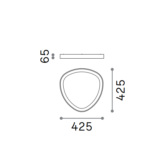 LED Плафон GEMINI PL D042 ON-OFF NERO 4000K 372044 Ideal Lux | Osvetlenieto.bg