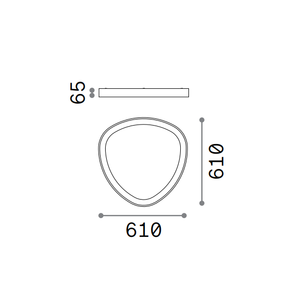 LED Плафон GEMINI PL D061 ON-OFF NERO 2700K 341477 Ideal Lux | Osvetlenieto.bg