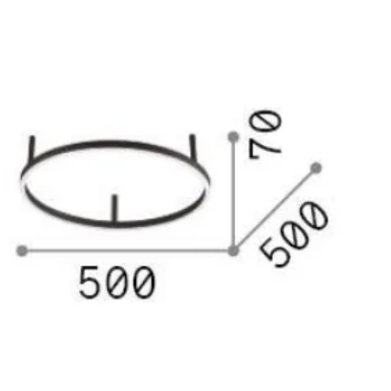 LED Плафон ORACLE SLIM PL D050 ROUND 2700K ON-OFF NE 341880 Ideal Lux | Osvetlenieto.bg