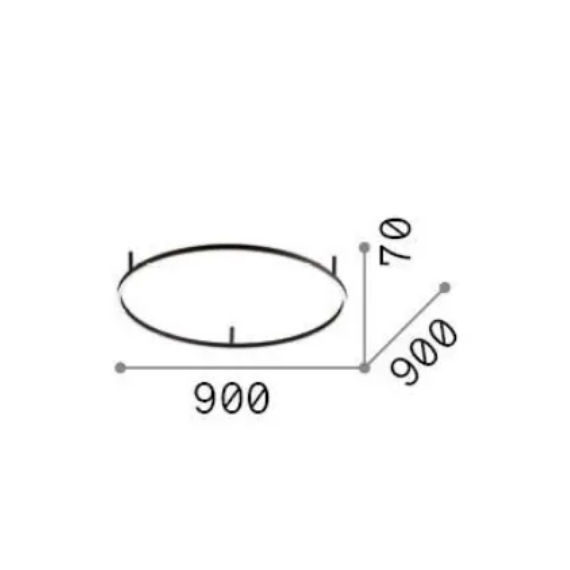 LED Плафон ORACLE SLIM PL D090 ROUND 2700K ON-OFF NE 341965 Ideal Lux | Osvetlenieto.bg