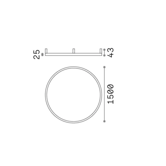 LED Плафон ORACLE SLIM PL D150 ROUND 3000K ON-OFF BI 370361 Ideal Lux | Osvetlenieto.bg