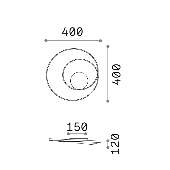 LED Плафон OZ PL D040 ON-OFF BIANCO 3000K 352442 Ideal Lux | Osvetlenieto.bg