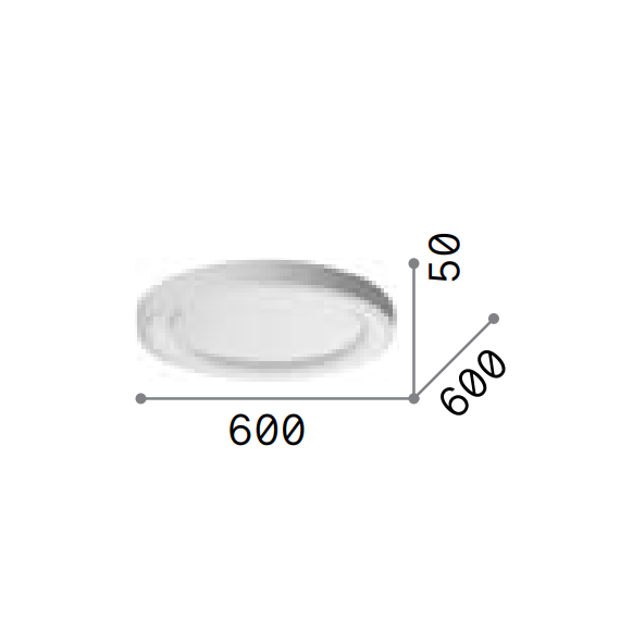LED Плафон PLANET PL D60 OTTONE 370668 Ideal Lux | Osvetlenieto.bg