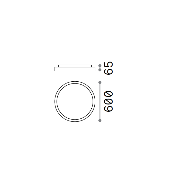 LED Плафон RAY PL D60 NERO 327686 Ideal Lux  IP44 | Osvetlenieto.bg