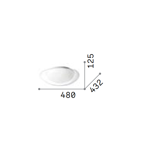 LED Плафон SQUISH PL D48 332413 Ideal Lux | Osvetlenieto.bg