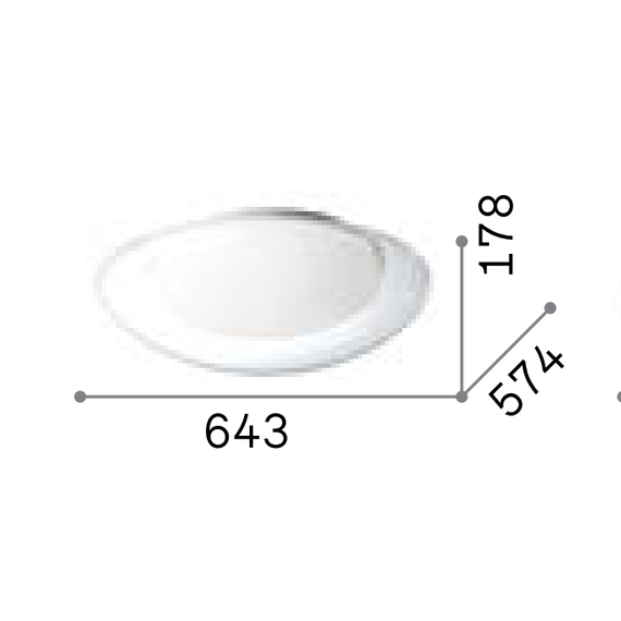 LED Плафон SQUISH PL D64 332420 Ideal Lux | Osvetlenieto.bg