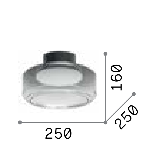 LED Плафон TOPICO PL D25 333007 Ideal Lux | Osvetlenieto.bg