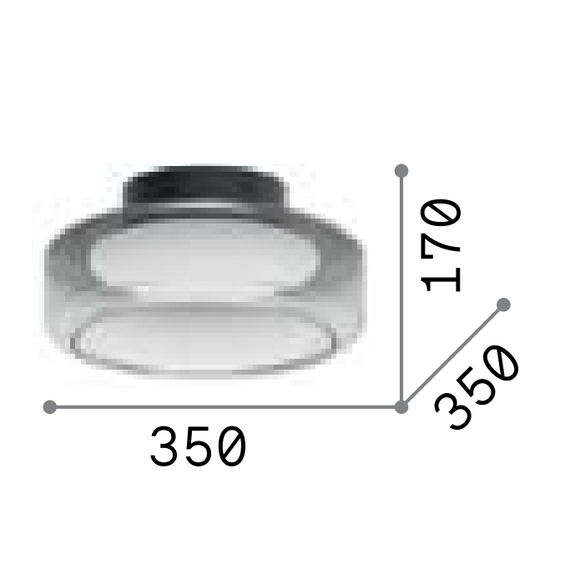 LED Плафон TOPICO PL D35 333014 Ideal Lux | Osvetlenieto.bg