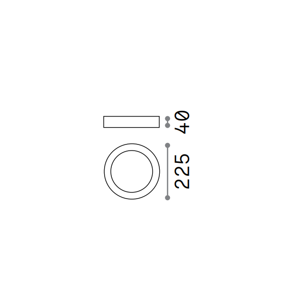 LED Плафон UNIVERSAL PL D22 ROUND 3000K 138602 Ideal Lux | Osvetlenieto.bg