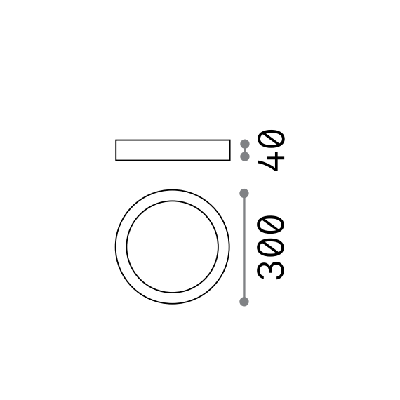 LED Плафон UNIVERSAL PL D30 ROUND 3000K 138619 Ideal Lux | Osvetlenieto.bg