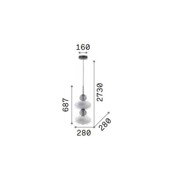 LED Полилей LUMIERE-2 SP 314167 Ideal Lux | Osvetlenieto.bg