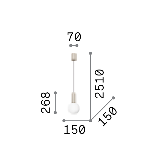 LED Полилей ODEON SP1 D15 349190 Ideal Lux | Osvetlenieto.bg