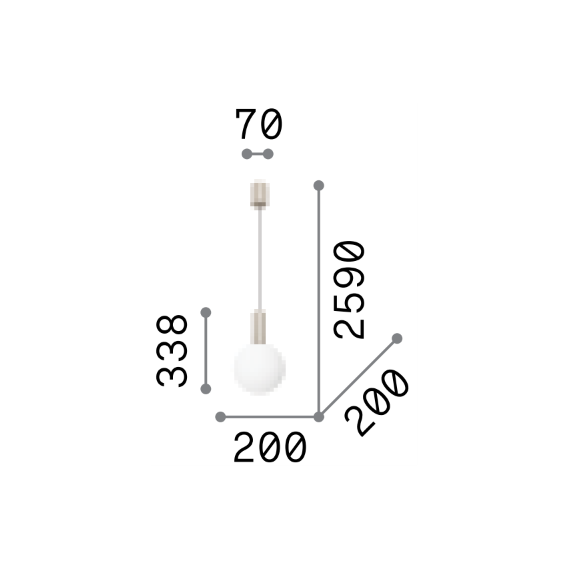 LED Полилей ODEON SP1 D20 349206 Ideal Lux | Osvetlenieto.bg
