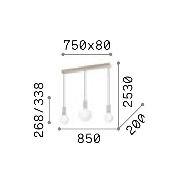 LED Полилей ODEON SP3 349213 Ideal Lux | Osvetlenieto.bg