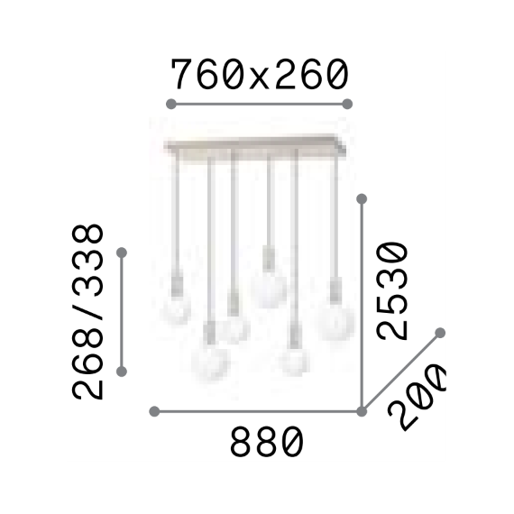 LED Полилей ODEON SP6 LINEAR 349220 Ideal Lux | Osvetlenieto.bg