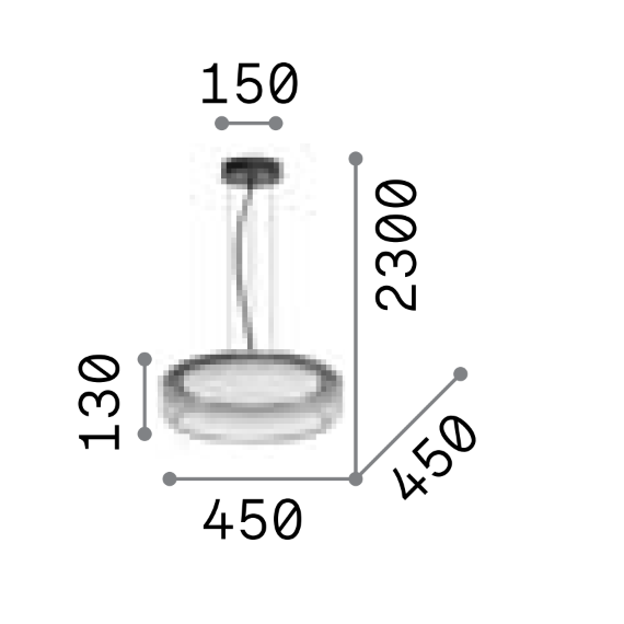 LED Полилей TOPICO SP D45 333045 Ideal Lux | Osvetlenieto.bg