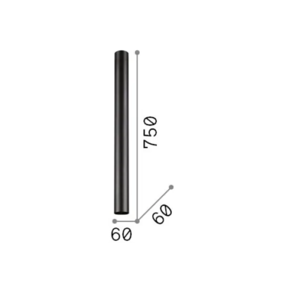 Луна за открит монтаж LOOK PL1 ROUND D60 H750 BIANCO 233352 Ideal Lux 1xGU10 | Osvetlenieto.bg