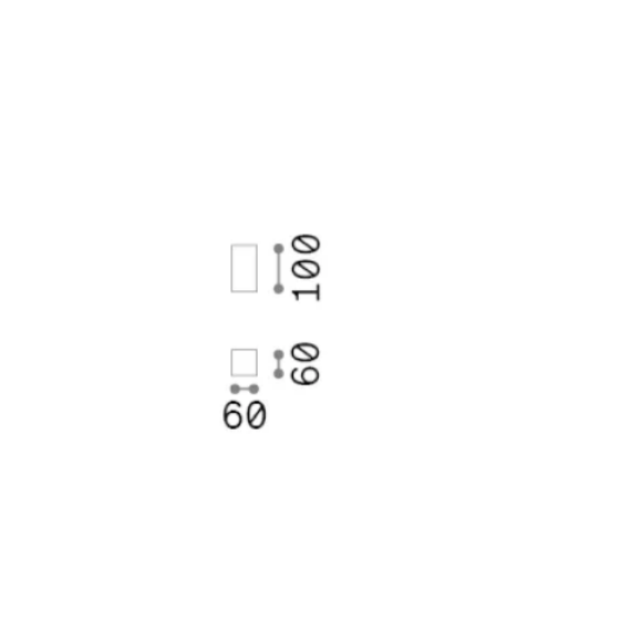 Луна за открит монтаж LOOK PL1 SQUARE D60 H100 BIANCO 367552 Ideal Lux 1xGU10 | Osvetlenieto.bg