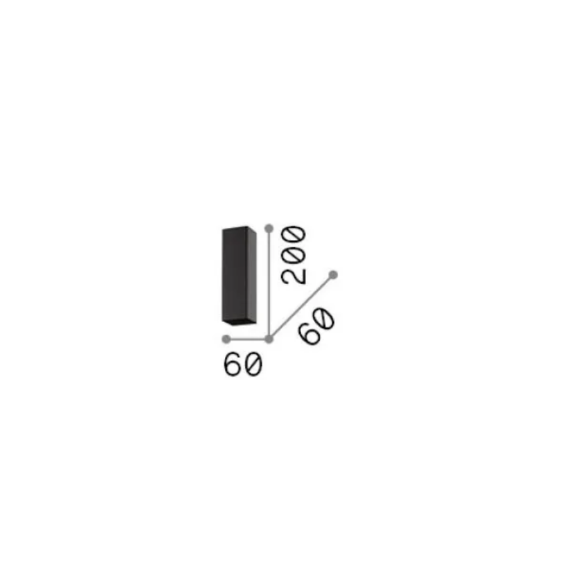 Луна за открит монтаж LOOK PL1 SQUARE D60 H200 OTTONE 371504 Ideal Lux 1xGU10 | Osvetlenieto.bg