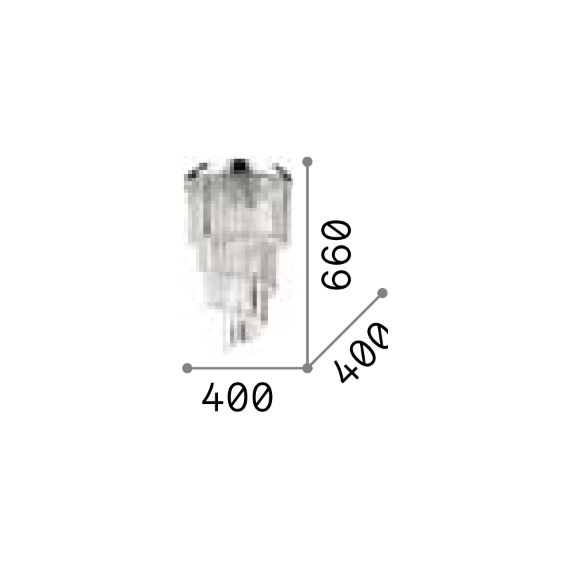 Плафон CARLTON PL8 CROMO 168920 Ideal Lux 8xE14 | Osvetlenieto.bg
