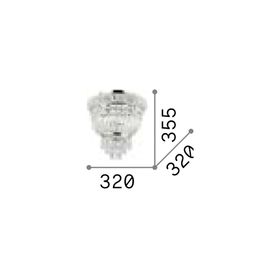 Плафон DUBAI PL3 OTTONE 200996 Ideal Lux 3xE14 | Osvetlenieto.bg