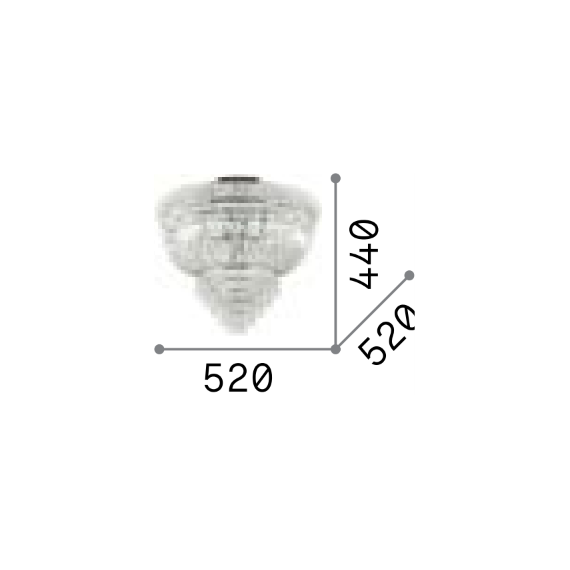 Плафон DUBAI PL6 OTTONE 201016 Ideal Lux 6xE14 | Osvetlenieto.bg