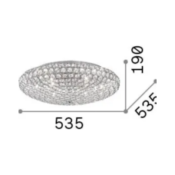 Плафон KING PL9 CROMO 073255 Ideal Lux 9xG9 | Osvetlenieto.bg