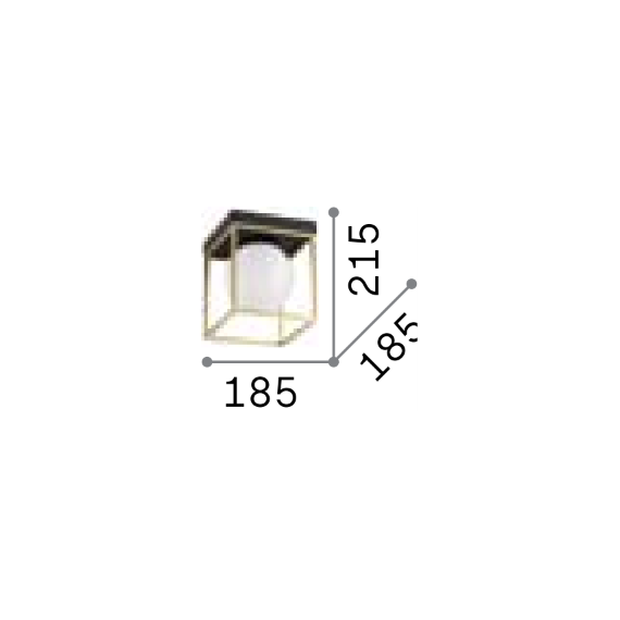 Плафон LINGOTTO PL1 OTTONE 198132 Ideal Lux 1xE14 | Osvetlenieto.bg