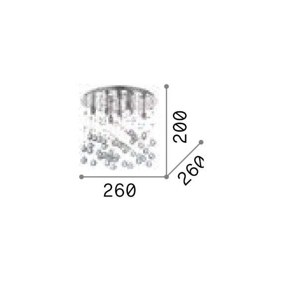 Плафон MOONLIGHT PL5 CROMO 094649 Ideal Lux 5xG9 | Osvetlenieto.bg