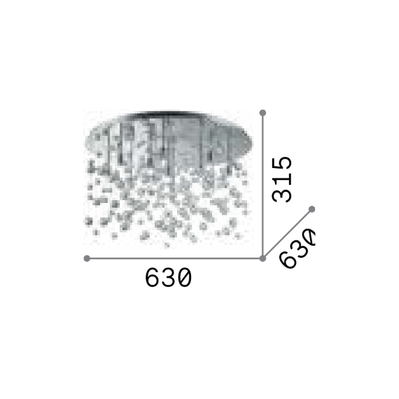 Плафон NEVE PL12 022239 Ideal Lux 12xG9 | Osvetlenieto.bg