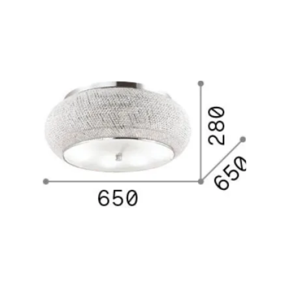 Плафон PASHA PL14 ORO 165004 Ideal Lux 14xE14 | Osvetlenieto.bg