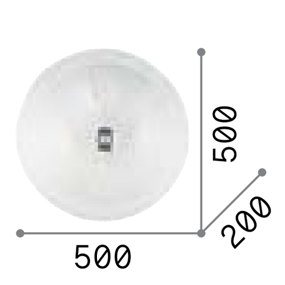 Плафон SHELL PL4 TRASPARENTE 008615 Ideal Lux 4xE27 | Osvetlenieto.bg