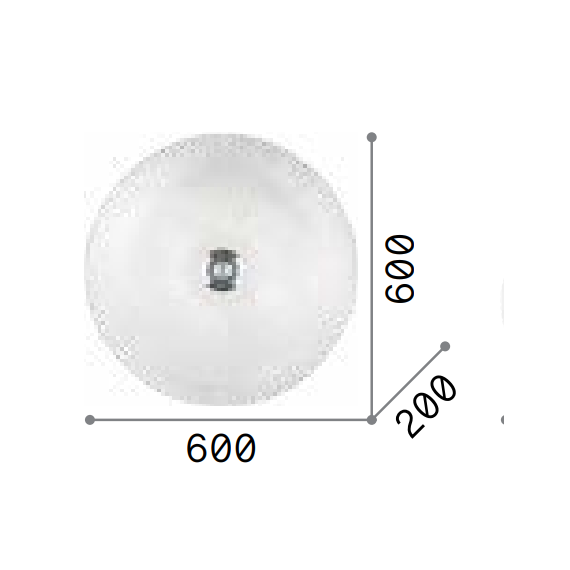 Плафон SHELL PL6 TRASPARENTE 008622 Ideal Lux 6xE27 | Osvetlenieto.bg