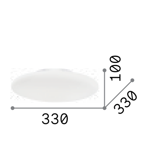 Плафон SMARTIES PL1 D33 009223 Ideal Lux 1xE27 | Osvetlenieto.bg