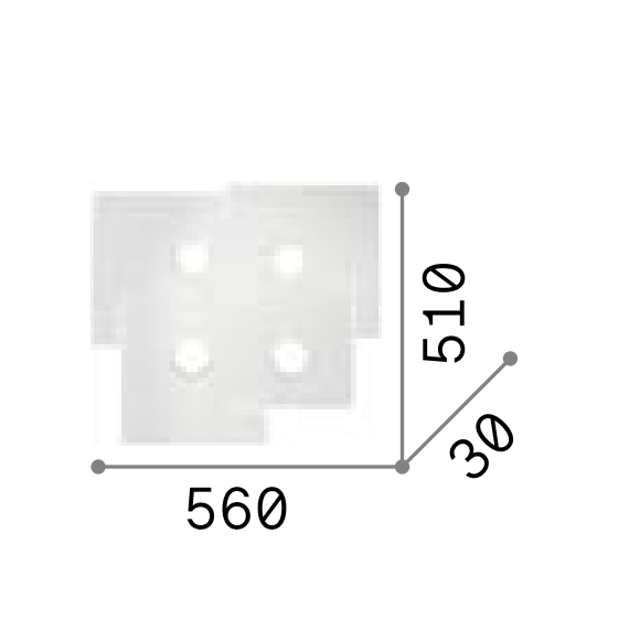 Плафон TOTEM PL4 215778 Ideal Lux 4xGX53 | Osvetlenieto.bg