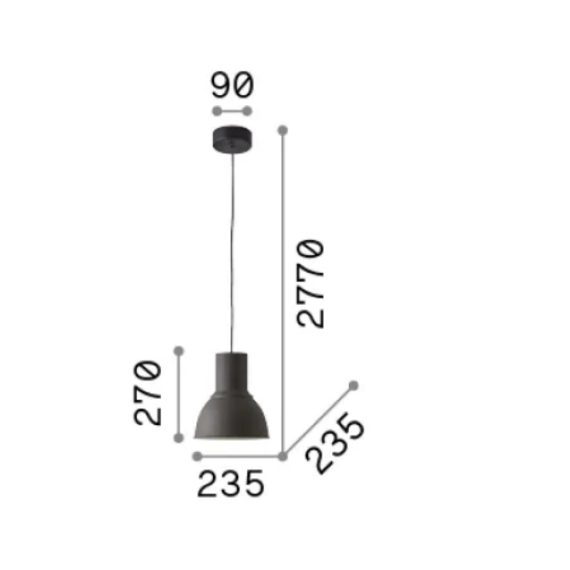 Полилей BREEZE SP1 SMALL 137681 Ideal Lux 1xE27 | Osvetlenieto.bg