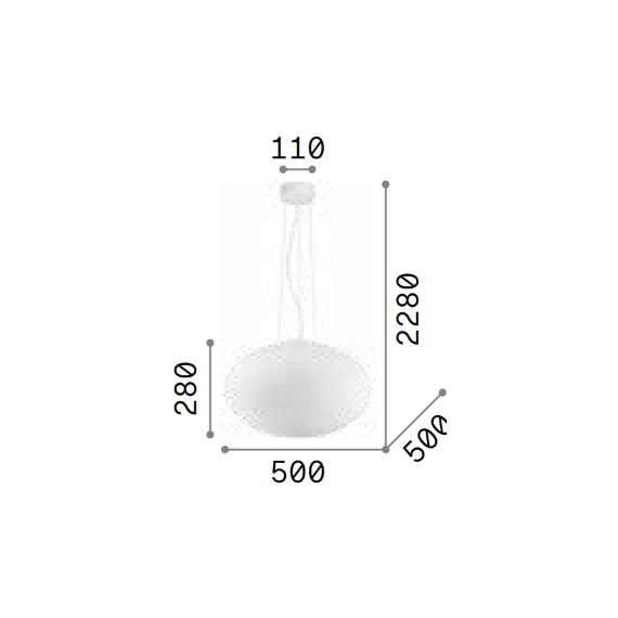 Полилей CANDY SP1 D50 086743 Ideal Lux 1xE27 | Osvetlenieto.bg