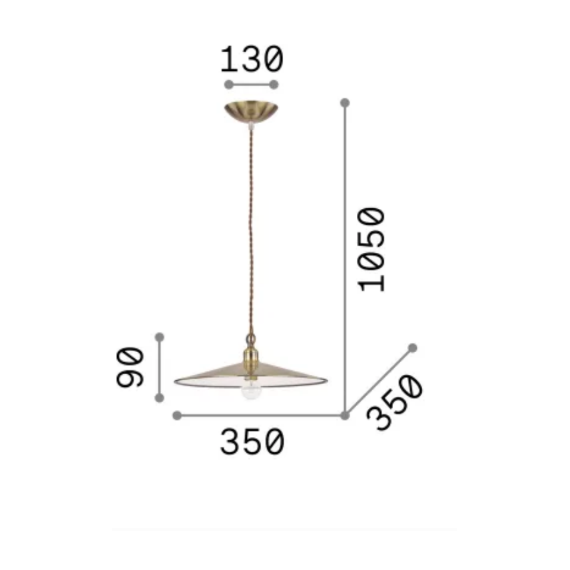 Полилей CANTINA SP1 BRUNITO 112701 Ideal Lux 1xE27 | Osvetlenieto.bg