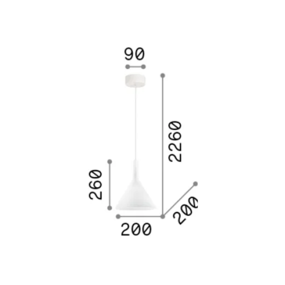 Полилей COCKTAIL SP1 SMALL BIANCO 074337 Ideal Lux 1xE14 | Osvetlenieto.bg