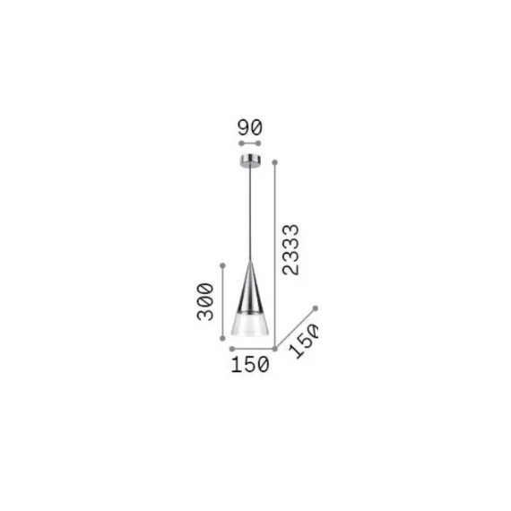 Полилей CONO SP1 CROMO 321462 Ideal Lux 1xGU10 | Osvetlenieto.bg
