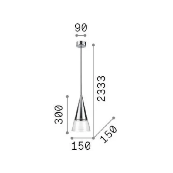 Полилей CONO SP1 NICKEL 322803 Ideal Lux 1xGU10 | Osvetlenieto.bg