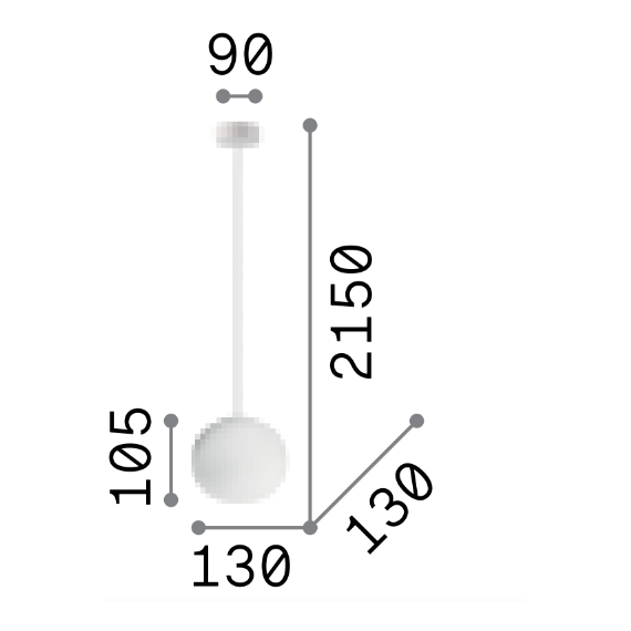 Полилей COTTON SP1 D13 297781 Ideal Lux 1xG9 | Osvetlenieto.bg