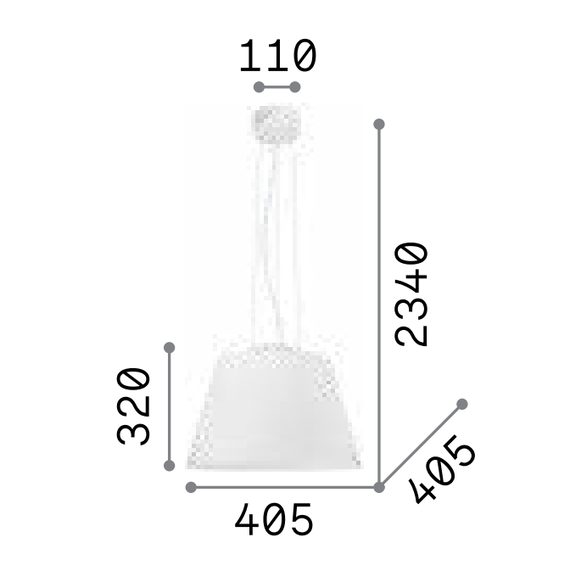 Полилей CYLINDER SP1 025438 Ideal Lux 1xE27 | Osvetlenieto.bg