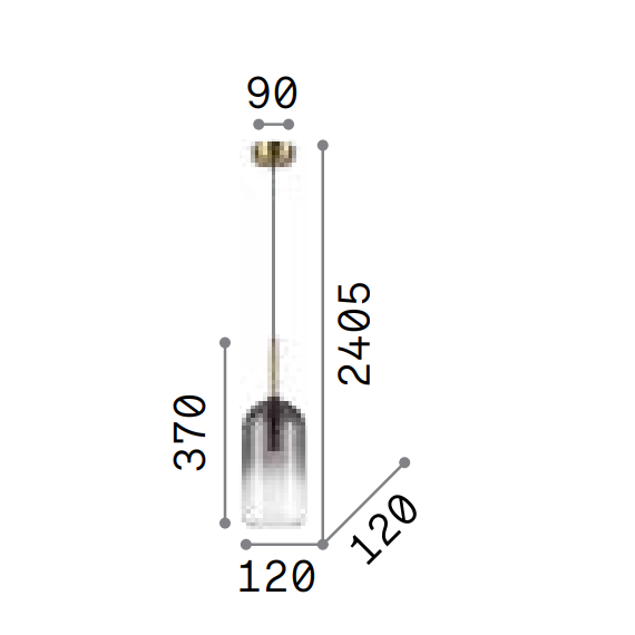 Полилей EMPIRE SP1 CILINDRO 309804 Ideal Lux 1xG9 | Osvetlenieto.bg